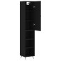 vidaXL Aparador de madera contrachapada negro 34,5x34x180 cm vidaXL Aparador de madera contrachapada negro 34,5x34x180 cm