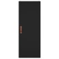 vidaXL Aparador de madera contrachapada negro 34,5x34x180 cm vidaXL Aparador de madera contrachapada negro 34,5x34x180 cm