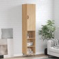 vidaXL Aparador de madera contrachapada roble Sonoma 34,5x34x180 cm vidaXL Aparador de madera contrachapada roble Sonoma 34,5x34x180 cm
