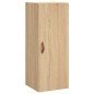 vidaXL Aparador de madera contrachapada roble Sonoma 34,5x34x180 cm vidaXL Aparador de madera contrachapada roble Sonoma 34,5x34x180 cm