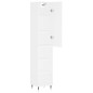 vidaXL Aparador alto madera contrachapada blanco 34,5x34x180 cm vidaXL Aparador alto madera contrachapada blanco 34,5x34x180 cm