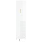 vidaXL Aparador alto madera contrachapada blanco brillo 34,5x34x180 cm vidaXL Aparador alto madera contrachapada blanco brillo 34,5x34x180 cm