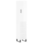 vidaXL Aparador alto madera contrachapada blanco brillo 34,5x34x180 cm vidaXL Aparador alto madera contrachapada blanco brillo 34,5x34x180 cm
