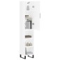vidaXL Aparador alto madera contrachapada blanco brillo 34,5x34x180 cm vidaXL Aparador alto madera contrachapada blanco brillo 34,5x34x180 cm