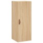 vidaXL Aparador de madera contrachapada roble Sonoma 34,5x34x180 cm