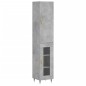 vidaXL Aparador de madera contrachapada gris hormigón 34,5x34x180 cm