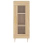 vidaXL Aparador de madera contrachapada roble Sonoma 34,5x34x180 cm vidaXL Aparador de madera contrachapada roble Sonoma 34,5x34x180 cm