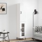 vidaXL Aparador alto madera contrachapada blanco brillo 34,5x34x180 cm vidaXL Aparador alto madera contrachapada blanco brillo 34,5x34x180 cm