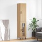 vidaXL Aparador de madera contrachapada roble Sonoma 34,5x34x180 cm vidaXL Aparador de madera contrachapada roble Sonoma 34,5x34x180 cm