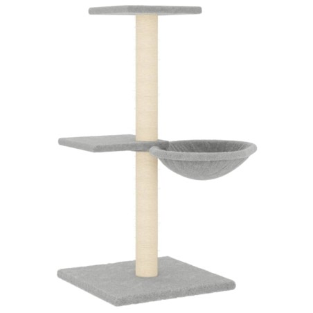 vidaXL Rascador para gatos con postes de sisal gris claro 72 cm