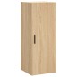 vidaXL Aparador de madera contrachapada roble Sonoma 34,5x34x180 cm vidaXL Aparador de madera contrachapada roble Sonoma 34,5x34x180 cm