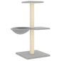 vidaXL Rascador para gatos con postes de sisal gris claro 72 cm vidaXL Rascador para gatos con postes de sisal gris claro 72 cm