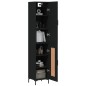 vidaXL Aparador de madera contrachapada negro 34,5x34x180 cm vidaXL Aparador de madera contrachapada negro 34,5x34x180 cm