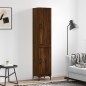 vidaXL Aparador alto madera contrachapada roble marrón 34,5x34x180 cm vidaXL Aparador alto madera contrachapada roble marrón 34,5x34x180 cm