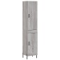 vidaXL Aparador alto madera contrachapada gris Sonoma 34,5x34x180 cm vidaXL Aparador alto madera contrachapada gris Sonoma 34,5x34x180 cm
