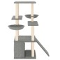 vidaXL Rascador para gatos con postes de sisal gris claro 133 cm vidaXL Rascador para gatos con postes de sisal gris claro 133 cm