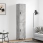 vidaXL Aparador de madera contrachapada gris hormigón 34,5x34x180 cm vidaXL Aparador de madera contrachapada gris hormigón 34,5x34x180 cm