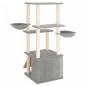 vidaXL Rascador para gatos con postes de sisal gris claro 133 cm vidaXL Rascador para gatos con postes de sisal gris claro 133 cm