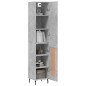 vidaXL Aparador de madera contrachapada gris hormigón 34,5x34x180 cm vidaXL Aparador de madera contrachapada gris hormigón 34,5x34x180 cm