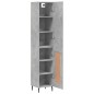 vidaXL Aparador de madera contrachapada gris hormigón 34,5x34x180 cm vidaXL Aparador de madera contrachapada gris hormigón 34,5x34x180 cm