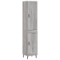 vidaXL Aparador alto madera contrachapada gris Sonoma 34,5x34x180 cm vidaXL Aparador alto madera contrachapada gris Sonoma 34,5x34x180 cm