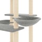 vidaXL Rascador para gatos con postes de sisal gris claro 133 cm vidaXL Rascador para gatos con postes de sisal gris claro 133 cm