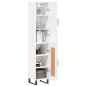 vidaXL Aparador alto madera contrachapada blanco brillo 34,5x34x180 cm vidaXL Aparador alto madera contrachapada blanco brillo 34,5x34x180 cm