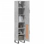 vidaXL Aparador de madera contrachapada gris hormigón 34,5x34x180 cm vidaXL Aparador de madera contrachapada gris hormigón 34,5x34x180 cm