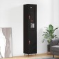 vidaXL Aparador de madera contrachapada negro 34,5x34x180 cm vidaXL Aparador de madera contrachapada negro 34,5x34x180 cm