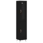 vidaXL Aparador de madera contrachapada negro 34,5x34x180 cm vidaXL Aparador de madera contrachapada negro 34,5x34x180 cm