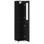 vidaXL Aparador de madera contrachapada negro 34,5x34x180 cm vidaXL Aparador de madera contrachapada negro 34,5x34x180 cm