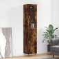 vidaXL Aparador de madera contrachapada roble ahumado 34,5x34x180 cm vidaXL Aparador de madera contrachapada roble ahumado 34,5x34x180 cm