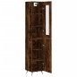 vidaXL Aparador de madera contrachapada roble ahumado 34,5x34x180 cm vidaXL Aparador de madera contrachapada roble ahumado 34,5x34x180 cm