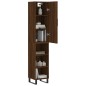 vidaXL Aparador alto madera contrachapada roble marrón 34,5x34x180 cm vidaXL Aparador alto madera contrachapada roble marrón 34,5x34x180 cm