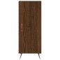 vidaXL Aparador alto madera contrachapada roble marrón 34,5x34x180 cm
