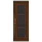 vidaXL Aparador alto madera contrachapada roble marrón 34,5x34x180 cm