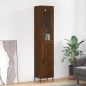 vidaXL Aparador alto madera contrachapada roble marrón 34,5x34x180 cm vidaXL Aparador alto madera contrachapada roble marrón 34,5x34x180 cm
