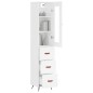 vidaXL Aparador alto madera contrachapada blanco 34,5x34x180 cm vidaXL Aparador alto madera contrachapada blanco 34,5x34x180 cm