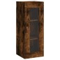 vidaXL Aparador de madera contrachapada roble ahumado 34,5x34x180 cm vidaXL Aparador de madera contrachapada roble ahumado 34,5x34x180 cm