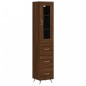 vidaXL Aparador alto madera contrachapada roble marrón 34,5x34x180 cm vidaXL Aparador alto madera contrachapada roble marrón 34,5x34x180 cm
