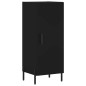 vidaXL Aparador de madera contrachapada negro 34,5x34x180 cm