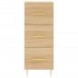 vidaXL Aparador de madera contrachapada roble Sonoma 34,5x34x180 cm