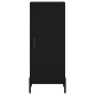 vidaXL Aparador de madera contrachapada negro 34,5x34x180 cm