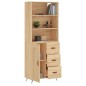 vidaXL Aparador alto madera contrachapada color roble 69,5x34x180 cm vidaXL Aparador alto madera contrachapada color roble 69,5x34x180 cm