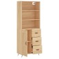 vidaXL Aparador alto madera contrachapada color roble 69,5x34x180 cm vidaXL Aparador alto madera contrachapada color roble 69,5x34x180 cm