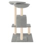 vidaXL Rascador para gatos con postes gris claro 82 cm vidaXL Rascador para gatos con postes gris claro 82 cm
