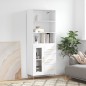 vidaXL Aparador alto madera contrachapada blanco brillo 69,5x34x180 cm vidaXL Aparador alto madera contrachapada blanco brillo 69,5x34x180 cm