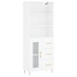 vidaXL Aparador alto madera contrachapada blanco brillo 69,5x34x180 cm vidaXL Aparador alto madera contrachapada blanco brillo 69,5x34x180 cm
