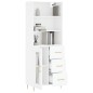 vidaXL Aparador alto madera contrachapada blanco brillo 69,5x34x180 cm vidaXL Aparador alto madera contrachapada blanco brillo 69,5x34x180 cm