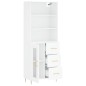 vidaXL Aparador alto madera contrachapada blanco brillo 69,5x34x180 cm vidaXL Aparador alto madera contrachapada blanco brillo 69,5x34x180 cm